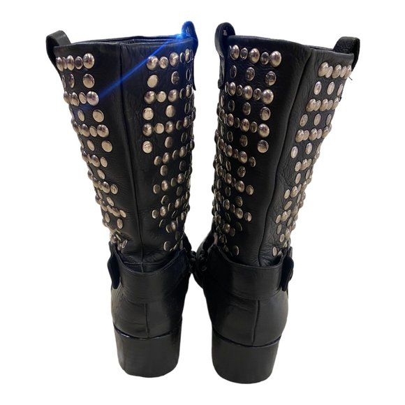 Stuart Weitzman Studded Moto Boots - Picture 8 of 11